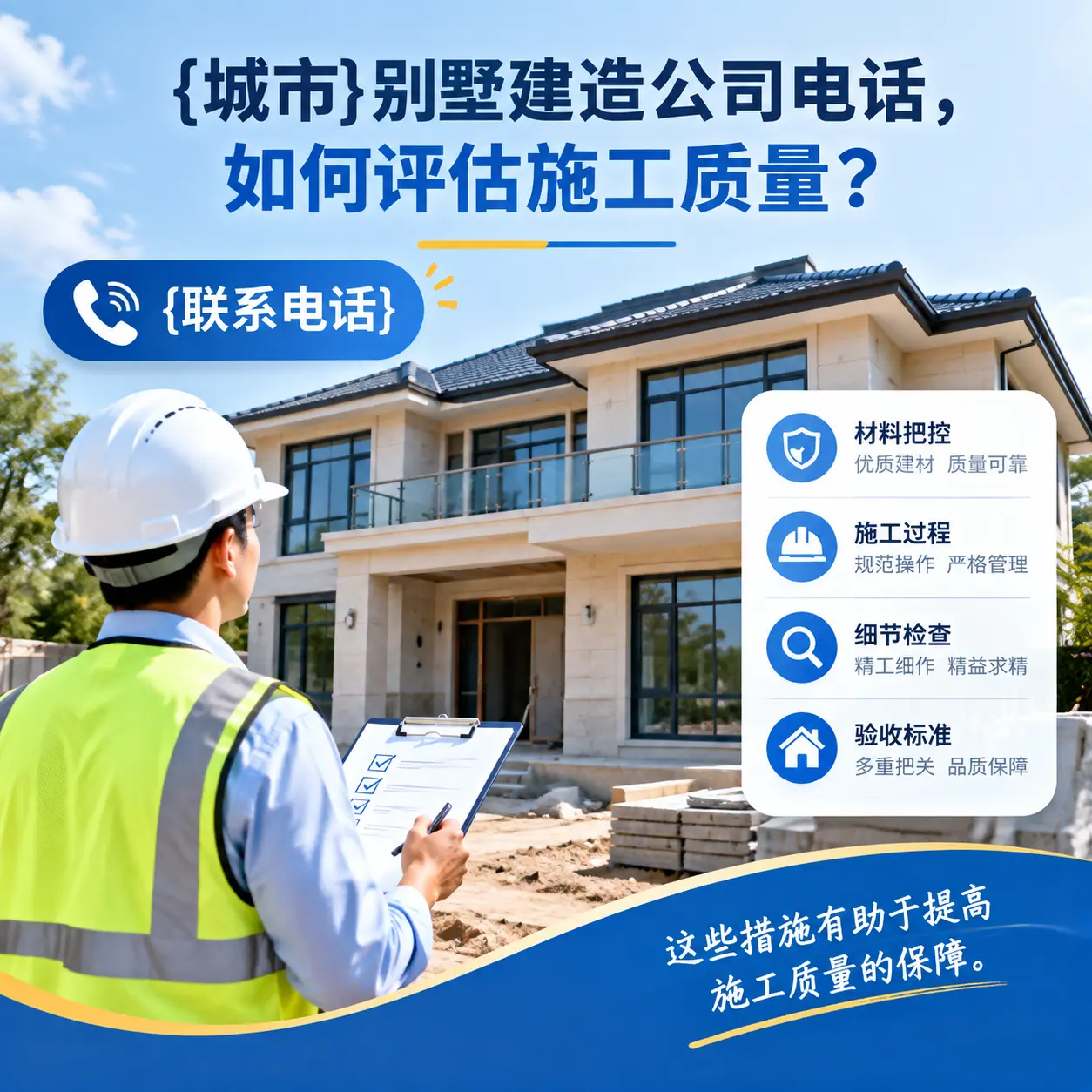 万山别墅建造公司电话,如何评估施工质量?