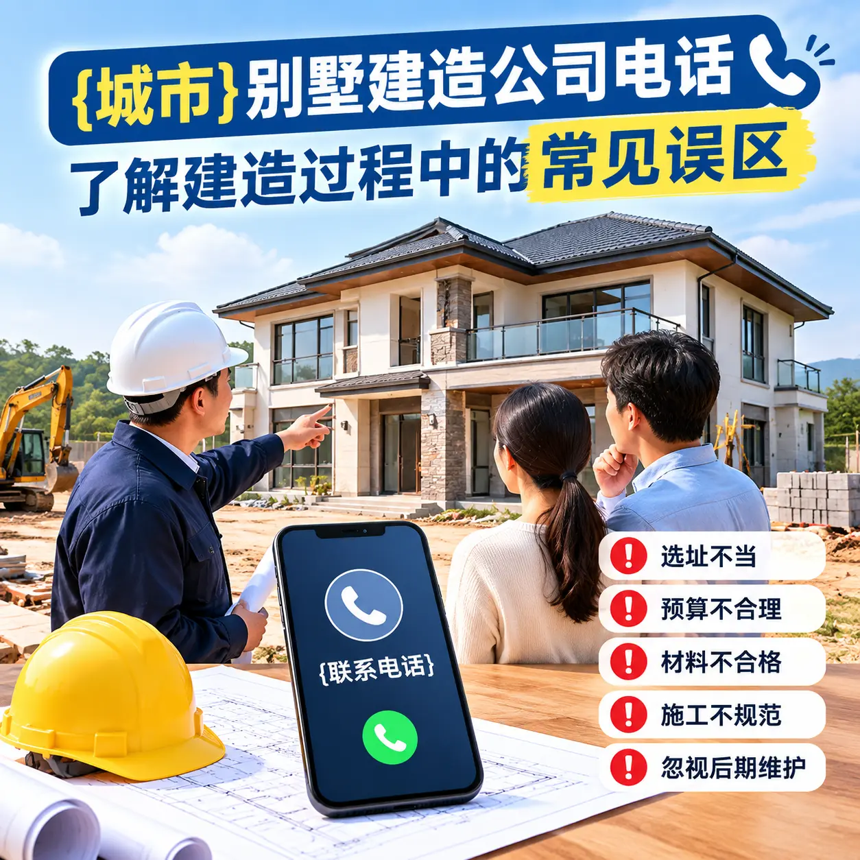 万山别墅建造公司电话,了解建造过程中的常见误区