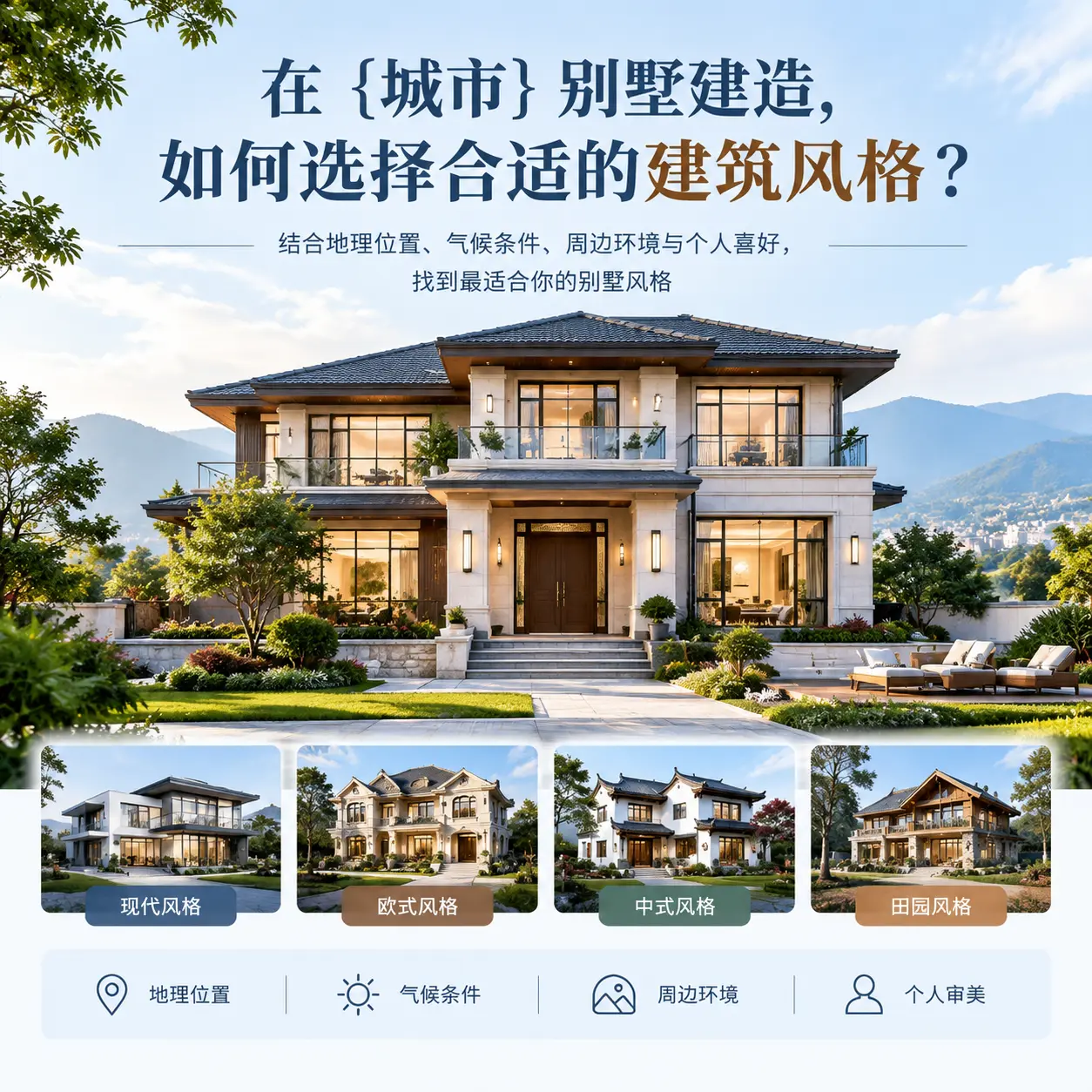 在 万山 别墅建造，如何选择合适的建筑风格？